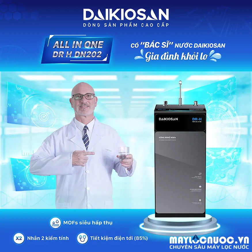 Máy lọc nước RO Dr.H nóng nguội 3D Daikiosan DN202